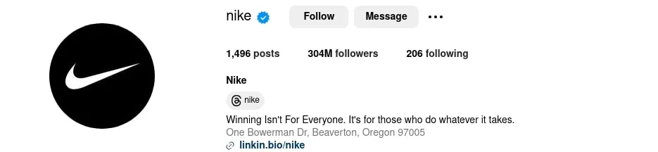 Nike Business Brand Bio