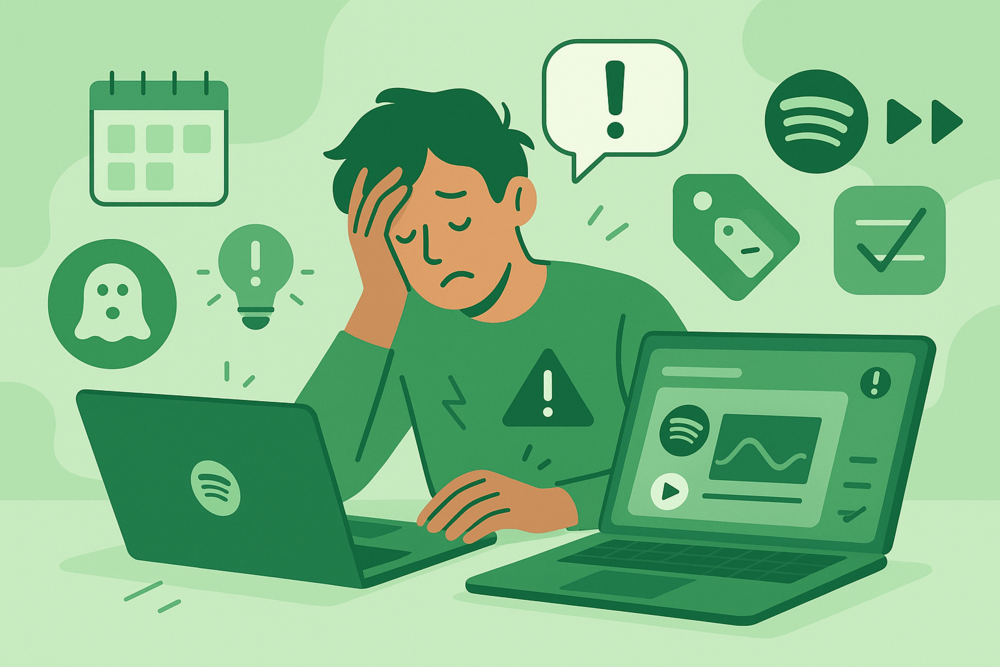 Frustrated Spotify user facing growth issues and platform mistakes