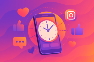 Instagram posting time illustration