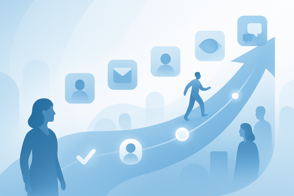 Illustration of LinkedIn Premium best practices for engagement and profile growth.