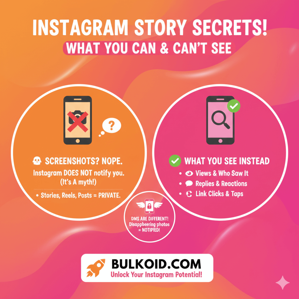 Can you see if someone screenshots your Instagram story - Bulkoid Infographic