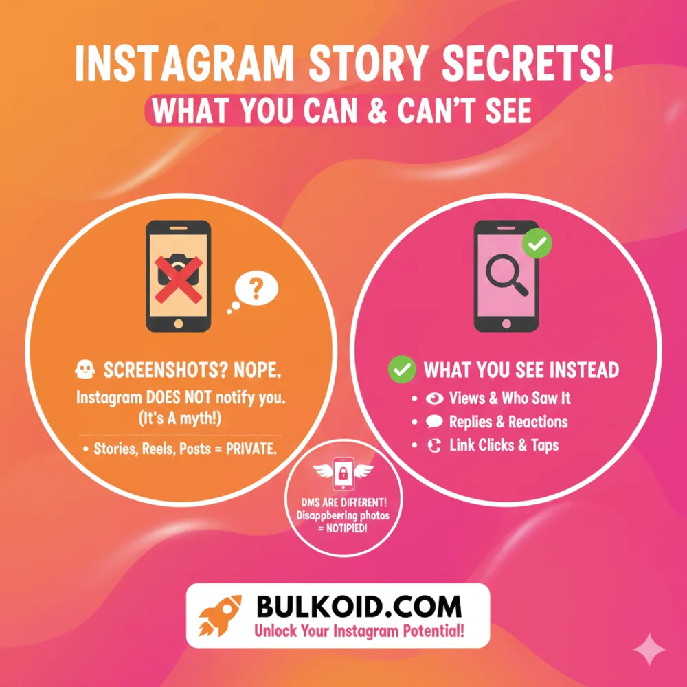 Can you see if someone screenshots your Instagram story - Bulkoid Infographic