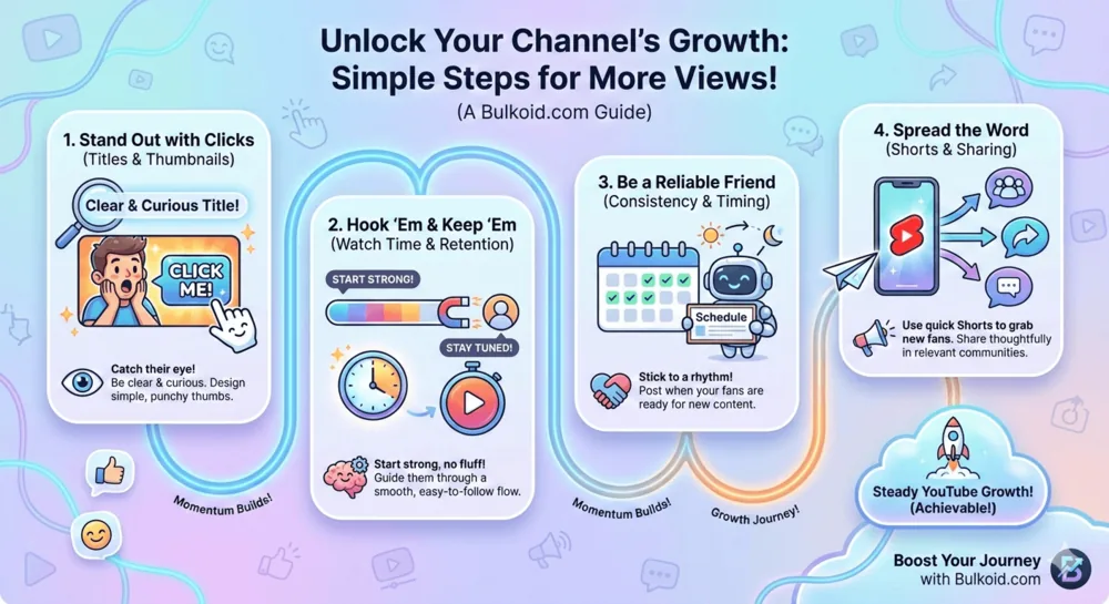 How to get more views on YouTube - Infographic