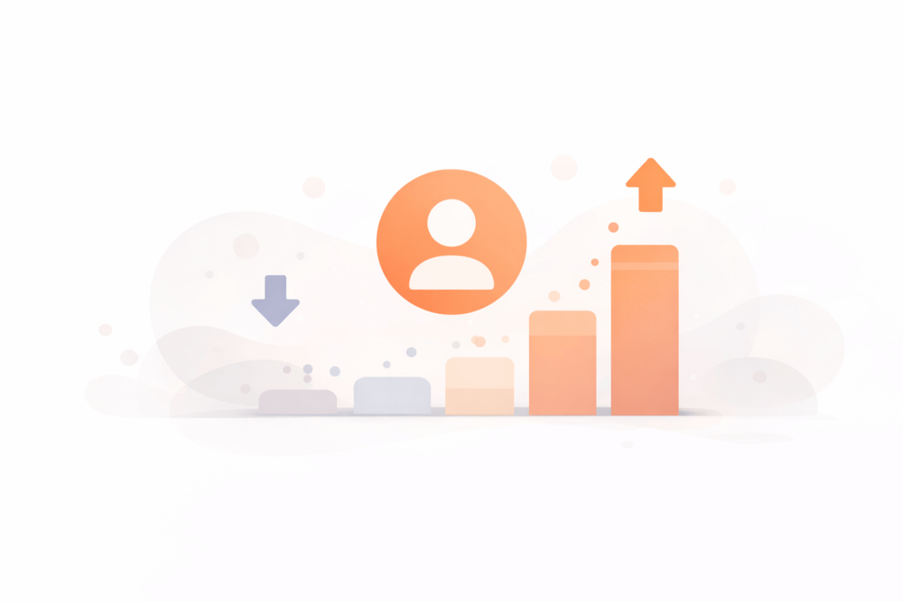 Illustration representing Reddit karma as gradual trust and progression through community interaction