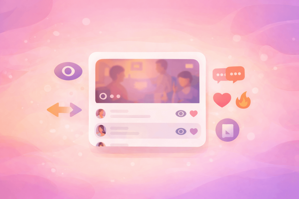 Illustration showing visible Instagram Story engagement like views and reactions without screenshot indicators.