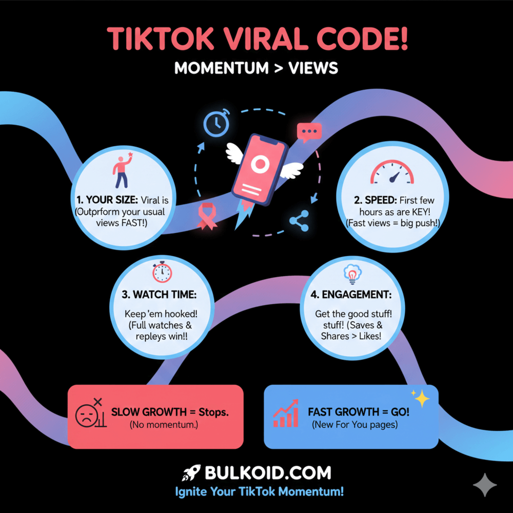 What Is Considered Viral on TikTok - Bulkoid Infographic