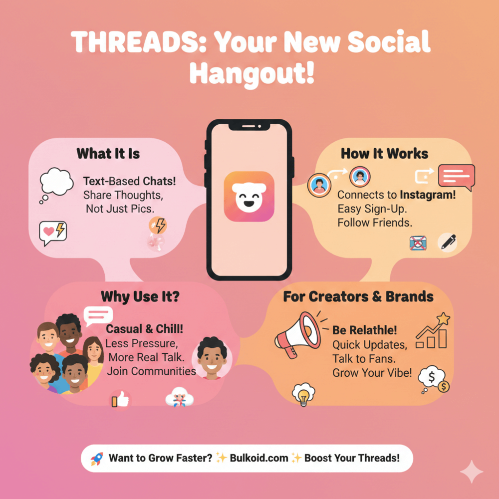 What Is Threads and Why Are People Using It? - Bulkoid Infographic