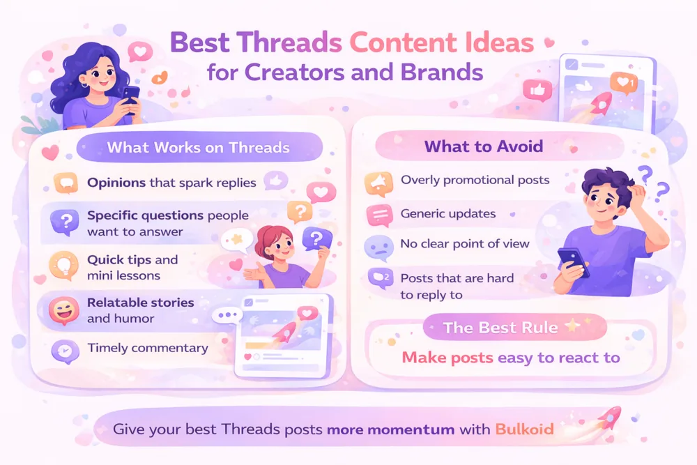 Best Threads Content Ideas - Bulkoid Infographic